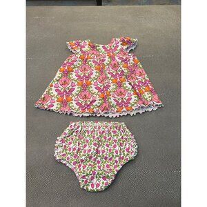 Vera Bradley Baby Dress & Bloomers 3/6M EUC